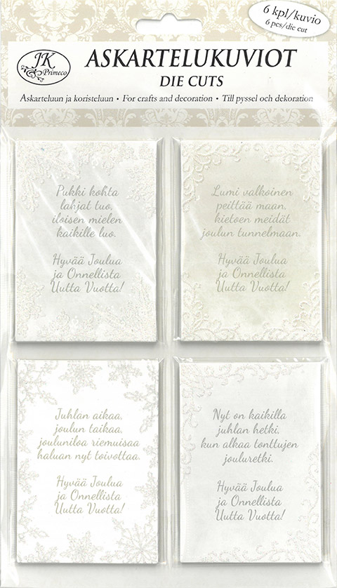 Die cuts Joulutoivotukset kulta/hopea