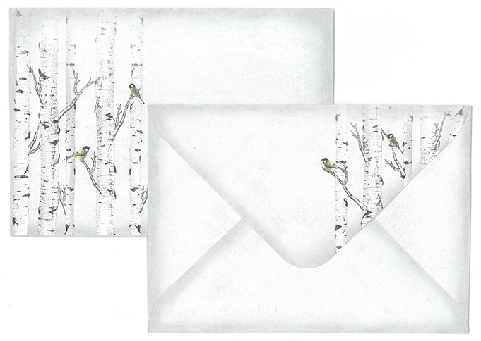 Envelope C6 Birches white 10pcs