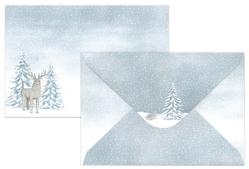 Envelope C6 Winter forest 10pcs