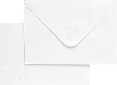 Envelope C6 Vine glitter white 10pcs