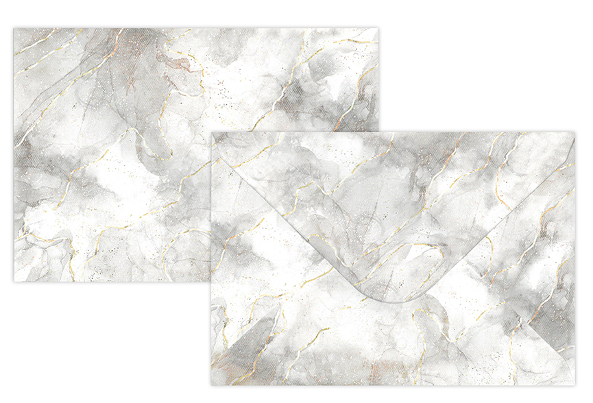 Envelope C6 Marble grey 10pcs