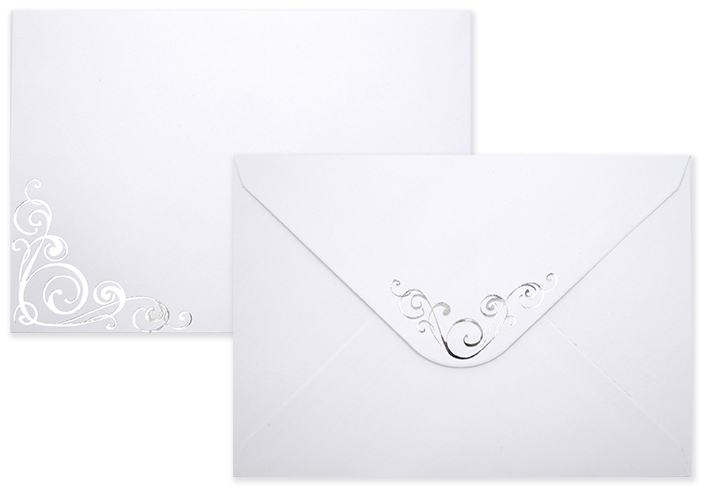 Foil envelope C6 Vine silver 10pcs
