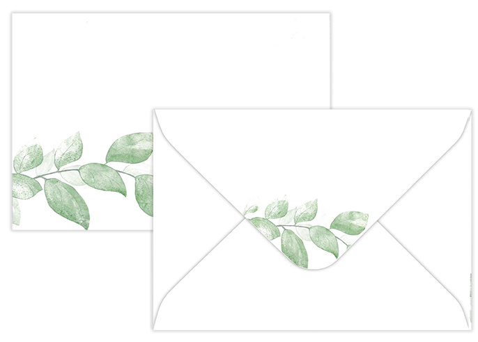 Envelope C6 Leaves green 10pcs