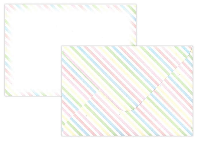 Envelope C6 Stripe pastel 10pcs