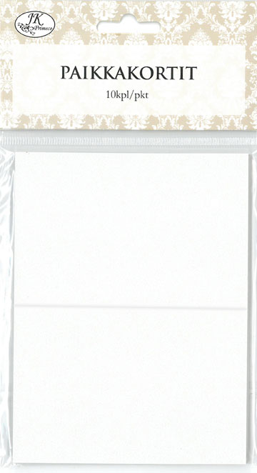 Place card pearlescent white 5pcs