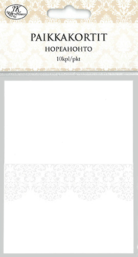 Place card pearlescent silver 10pcs
