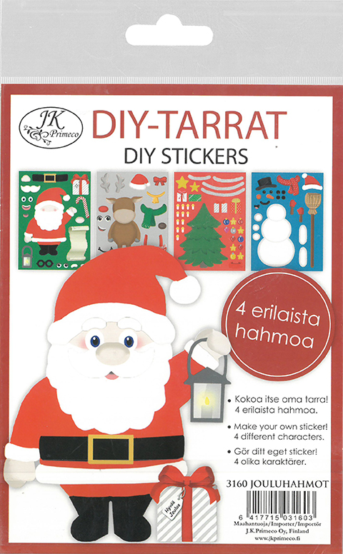DIY sticker Christmas characters 4 sheets