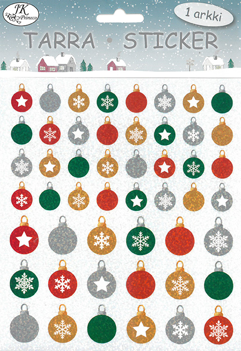 Sticker Christmas balls hologram