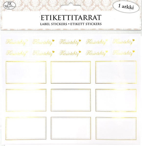 Label sticker kultafolio