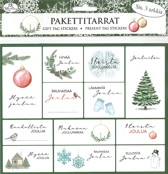 Gift tag sticker Kuura 3 sheets