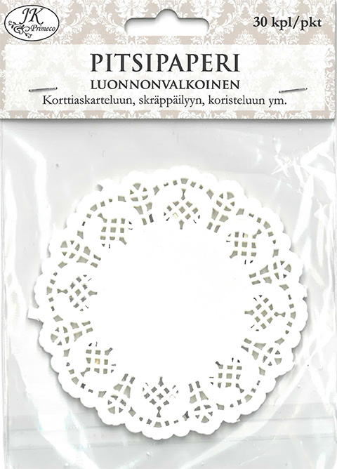 Lace paper Circle off-white 30pcs
