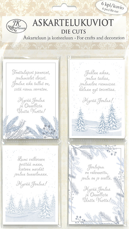 Die cuts Joulutoivotukset Talvimetsä