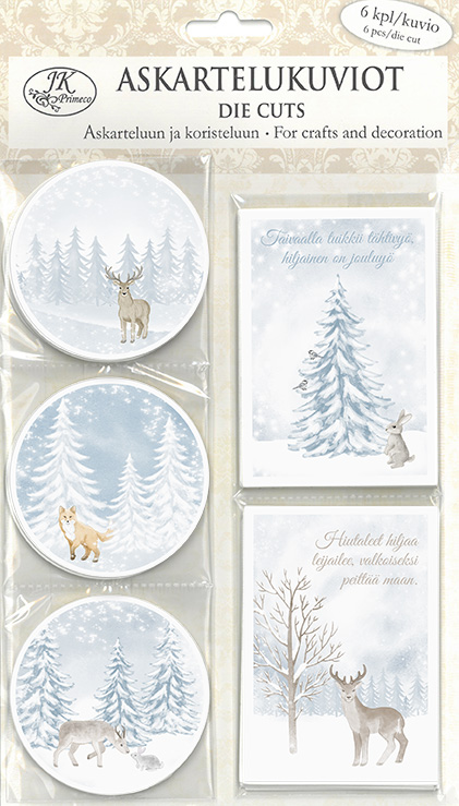 Die cuts Talvimetsä + teksti