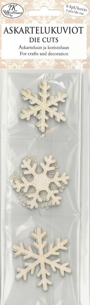Die cuts narrow Snowflake white