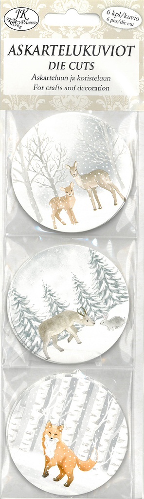Die cuts narrow Winter forest circle