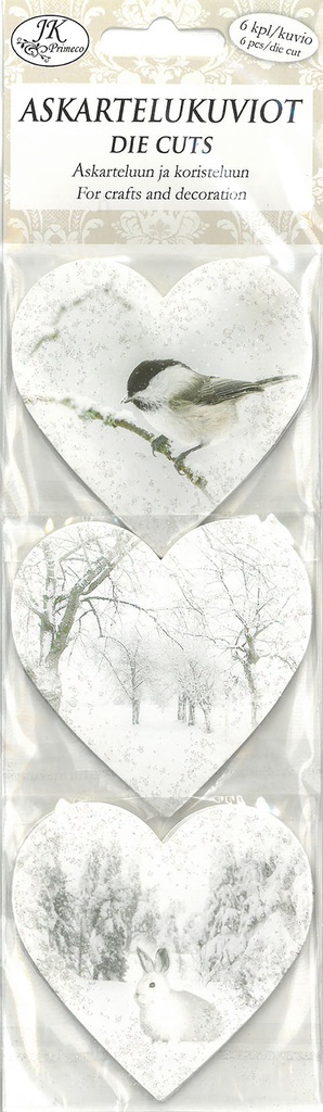 Die cuts narrow Landscape heart