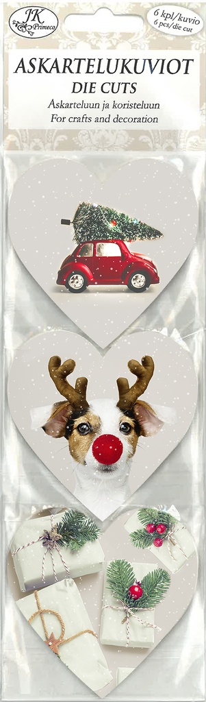 Die cuts narrow Christmas theme heart