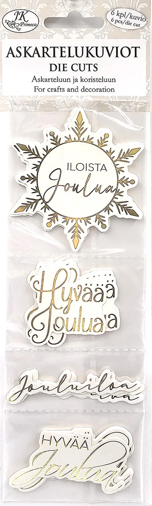 Die cuts narrow Jouluteksti kulta