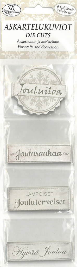 Die cuts narrow Jouluteksti nostalgia