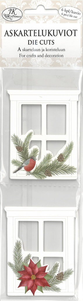 Die cuts narrow Windows Christmas 