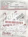 Big die cuts Joulutekstit punaharmaa 25pcs