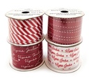 Decoration ribbon 1cm x 5m Joulu punainen