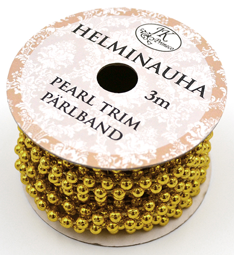 Pearl trim 3m gold