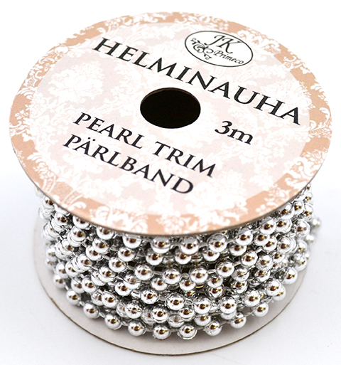 Pearl trim 3m silver