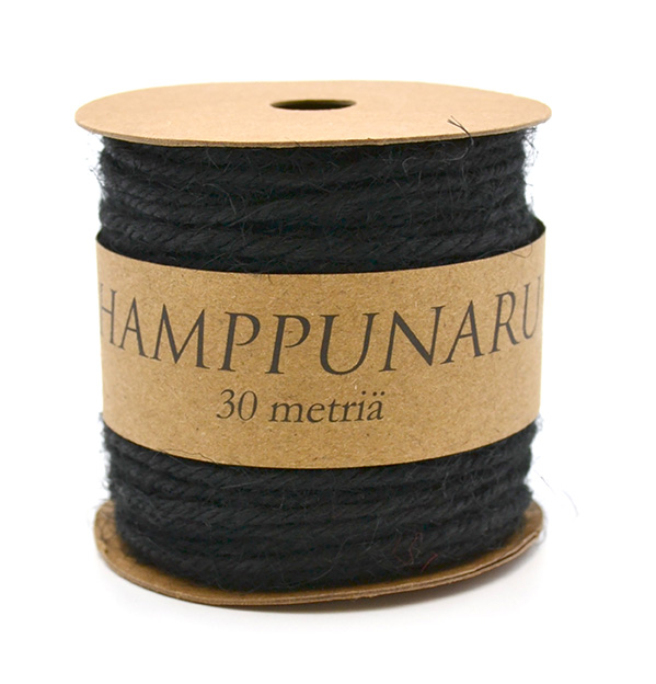 Hemp cord 2mm x 30m black 