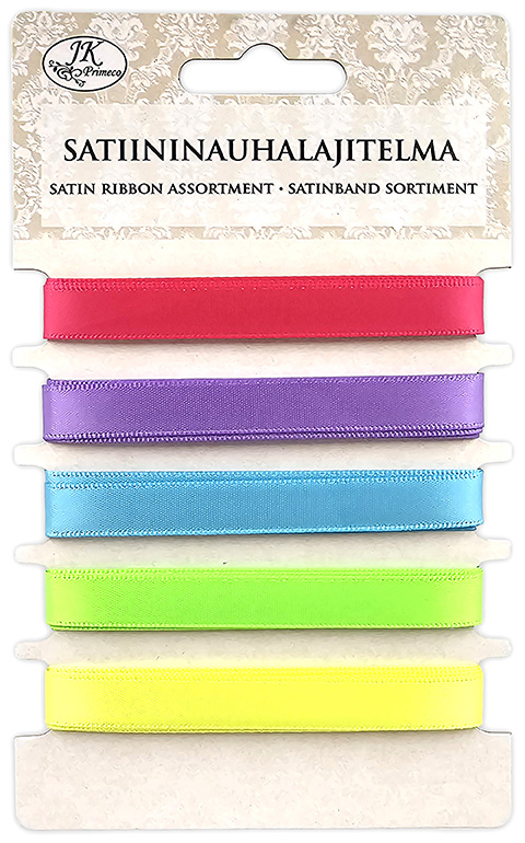Satin ribbon assortment Bright