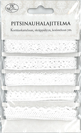 Lace ribbon assortment white