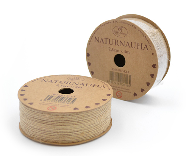 Natural ribbon 2.5cm x 3m