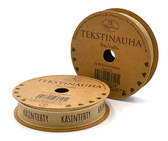 Ribbon roll 1.5cm x 5m Käsintehty natur