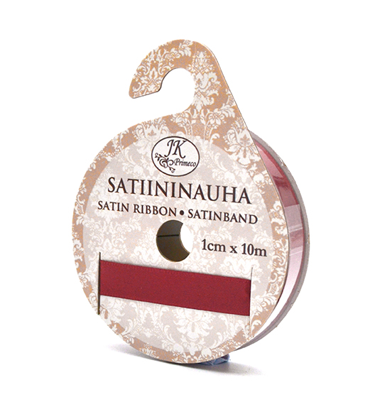 Satin ribbon 1cm x 10m dark red