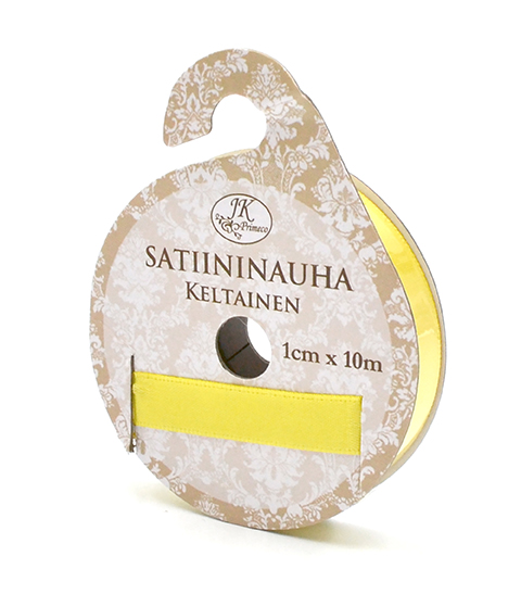 Satin ribbon 1cm x 10m yellow