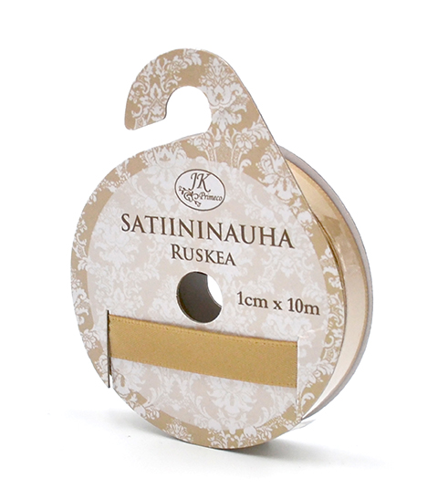 Satin ribbon 1cm x 10m brown