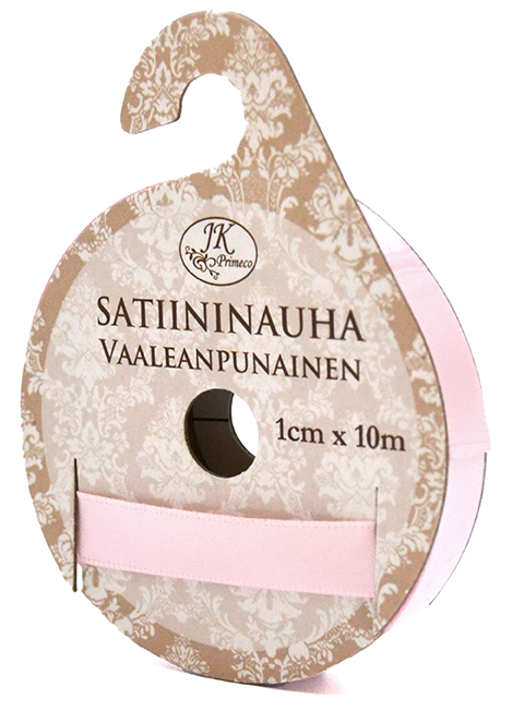 Satin ribbon 1cm x 10m light pink