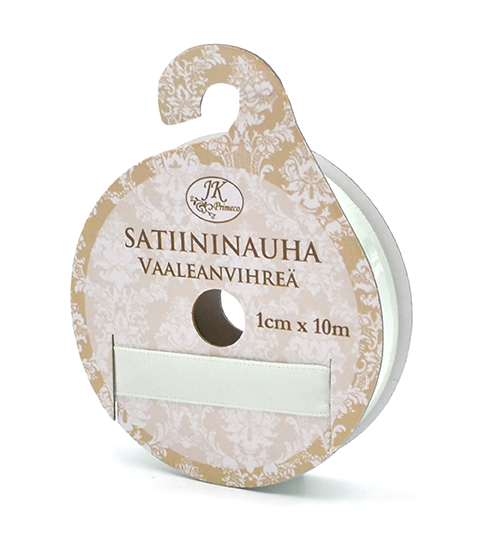 Satin ribbon 1cm x 10m light green