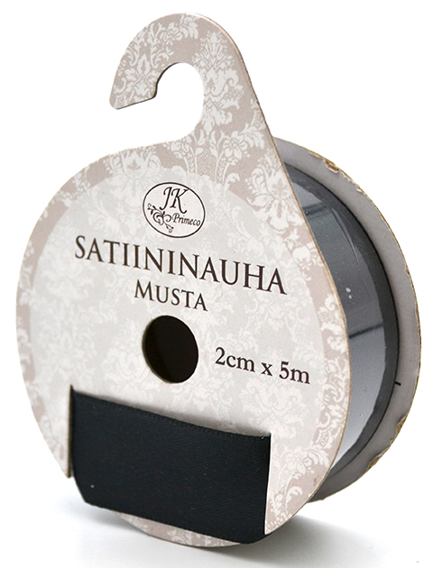Satin ribbon 2cm x 5m black