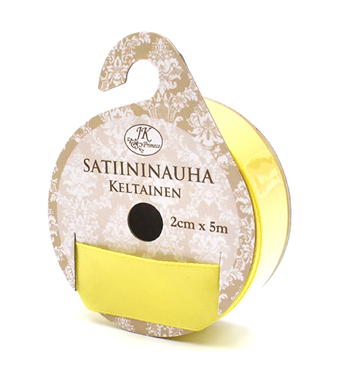 Satin ribbon 2cm x 5m yellow