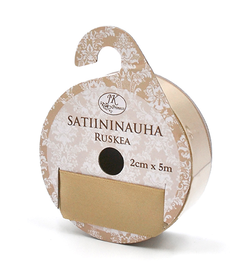 Satin ribbon 2cm x 5m brown