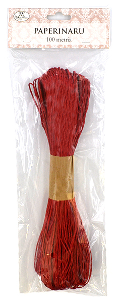 Paper string 100m red