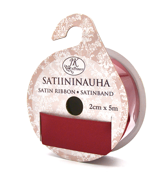 Satin ribbon 2cm x 5m dark red