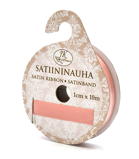 Satin ribbon 1cm x 10m old rose