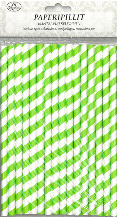 Paper straw green 16pcs