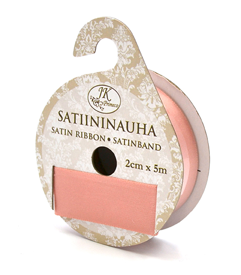 Satin ribbon 2cm x 5m old rose