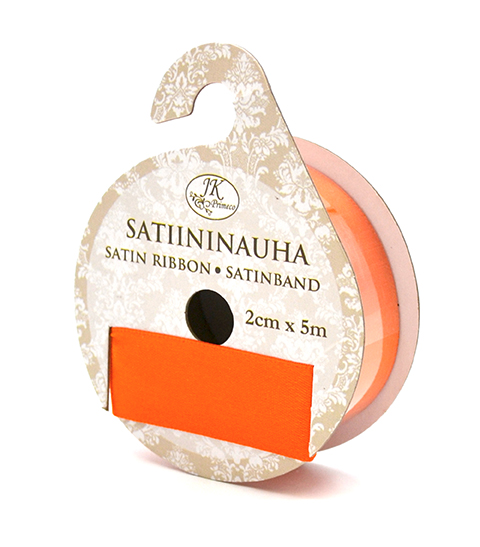 Satin ribbon 2cm x 5m orange
