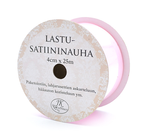 Poly ribbon 4cm x 25m light pink 