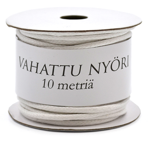 Waxed cord 2mm x 10m white
