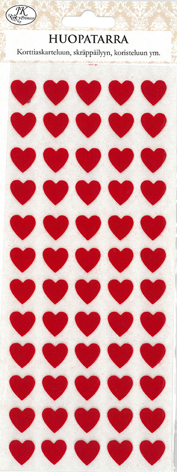 Felt sticker Heart red